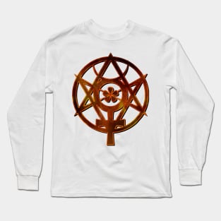 Unicursal Hexagram And Mercury. Long Sleeve T-Shirt